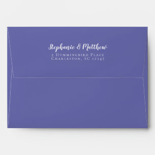 Periwinkle Blue Wedding Bride Groom Return Address Envelope