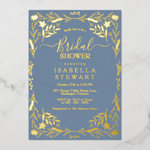 Periwinkle Boho Modern Typography Bridal Shower
