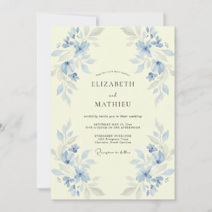 Periwinkle Buttercream Wedding Invitation