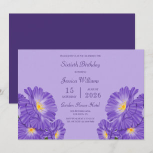 Periwinkle Decoration 60th Birthday Invitation