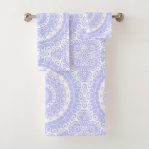 Periwinkle Dream Mandala Pattern Bath Towel Set