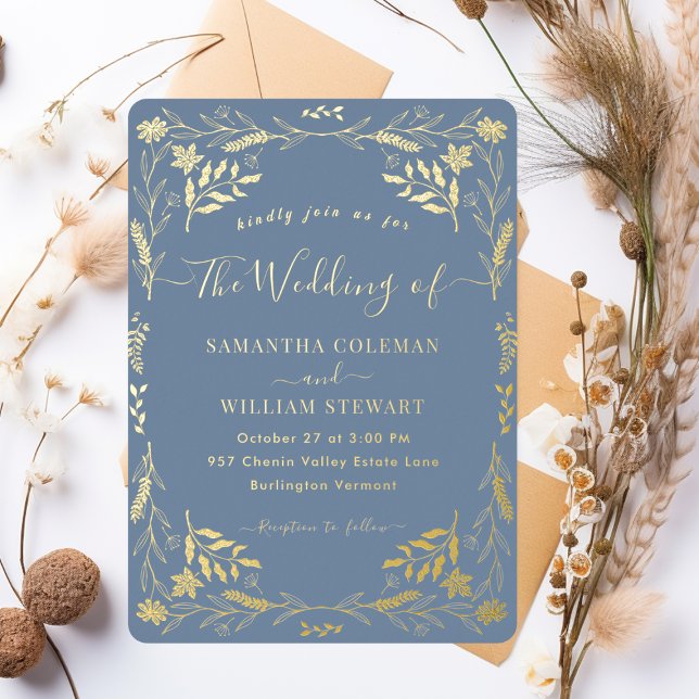 Periwinkle Elegant Boho Modern Typography Wedding (Creator Uploaded)