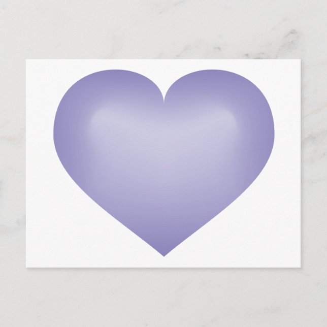 Periwinkle fade heart postcard (Front)