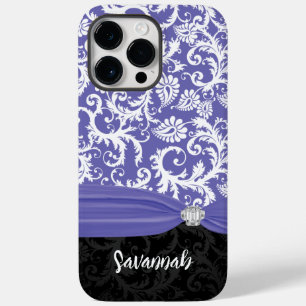 Periwinkle Faux Diamond Damask iPhone Case-Mate iPhone 14 Pro Max Case
