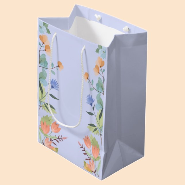 Periwinkle floral Gift Bag (Creator Uploaded)