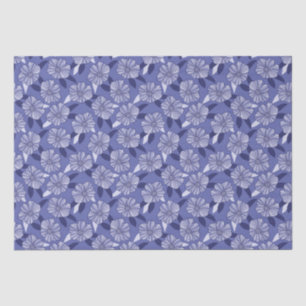 Periwinkle Floral Line Art Tissue Paper