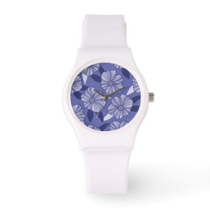 Periwinkle Floral Line Art Very Peri Watch