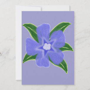 Periwinkle Flower Invitation