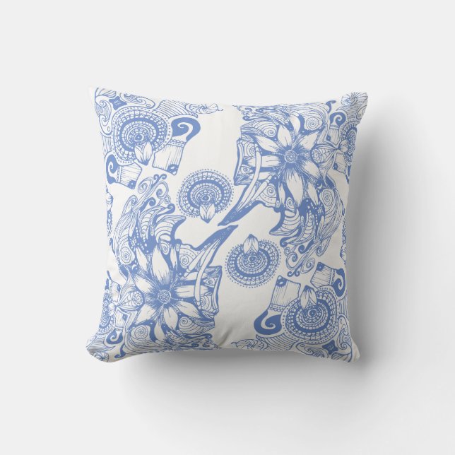 Periwinkle Flower of Power Cushion (Front)