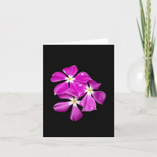 'Periwinkle Flowers After Rainfall' Blank Card