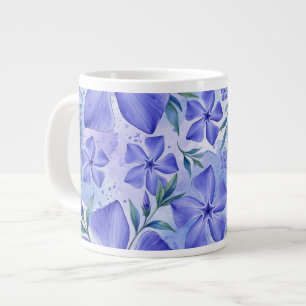 Periwinkle Flowers Blue Violet Vinca Blossoms Large Coffee Mug