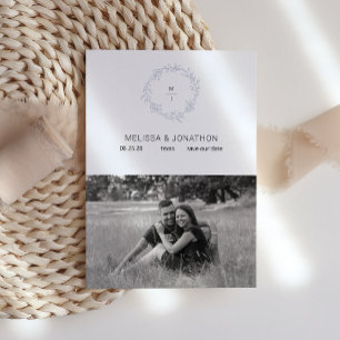 Periwinkle Flowers Boho Bride Save The Date