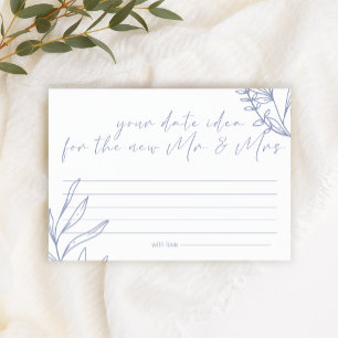Periwinkle Flowers Date Night Idea Shower Game Stationery