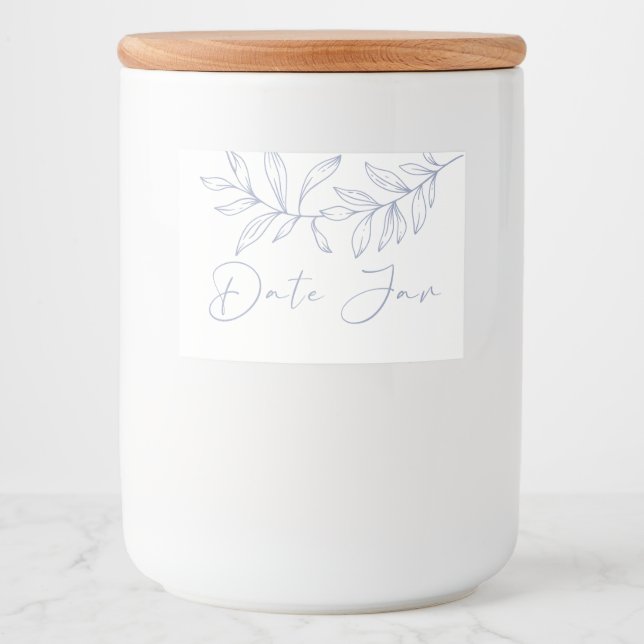 Periwinkle Flowers Date Night Jar Food Label (Front)