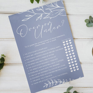 Periwinkle Flowers Game Over Under Flyer