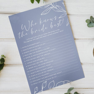 Periwinkle Flowers Game Who Knows Bride Best Flyer