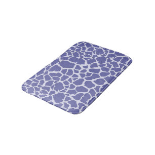 Periwinkle Giraffe Print Bath Mat