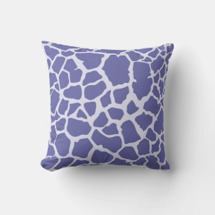 Periwinkle Giraffe Print Cushion