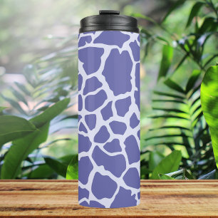 Periwinkle Giraffe Print  Thermal Tumbler