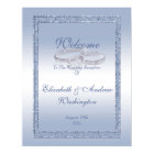 Periwinkle Glitter & Silver Wedding Rings  Poster