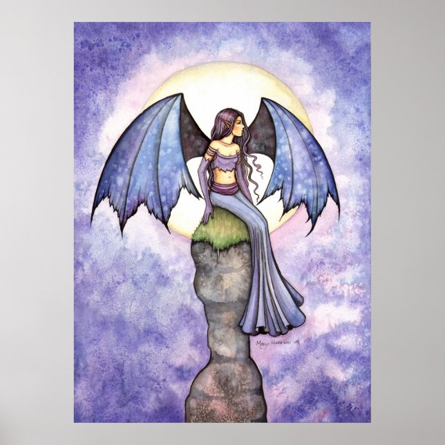 Periwinkle Gothic Fairy Art Poster Print (Front)