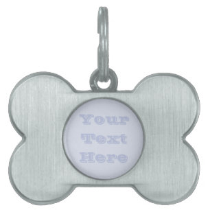 Periwinkle Grey Soft Pale White Pastel Solid Colou Pet ID Tag