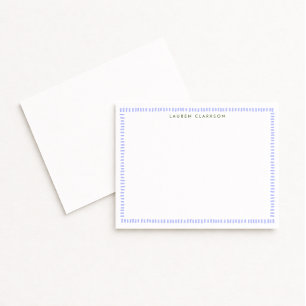 Periwinkle Hand-Painted Border Note Card