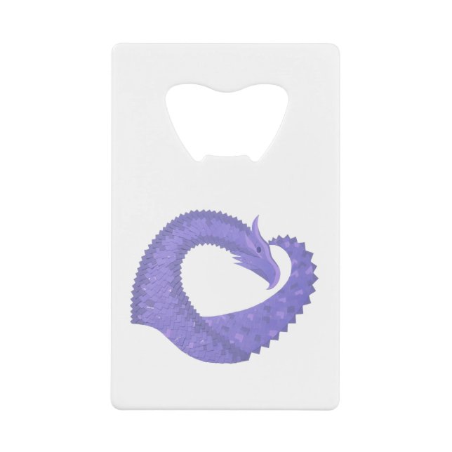 Periwinkle heart dragon on white (Front)