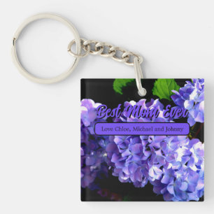 Periwinkle hydrangeas purple blue flowers best mum key ring