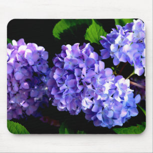 Periwinkle hydrangeas purple flowers blue flowers mouse mat