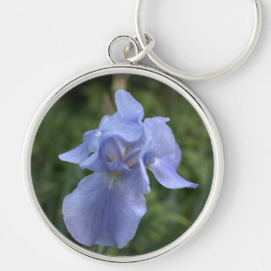 Periwinkle Iris Flower Key Ring