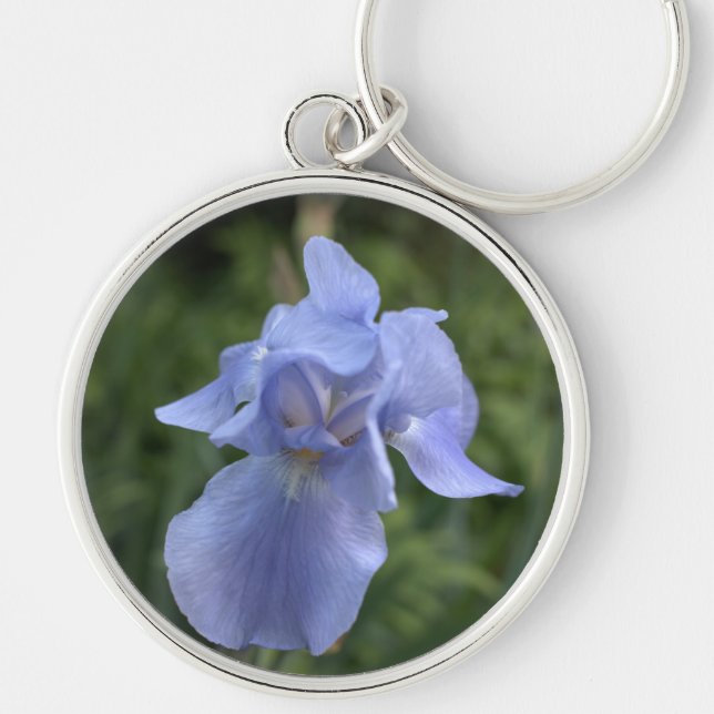 Periwinkle Iris Flower Key Ring (Front)