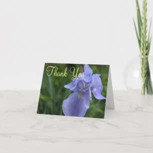 Periwinkle Iris Flower Wedding Thank You Card