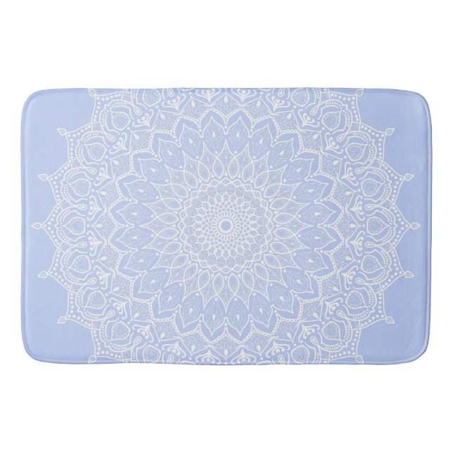 Periwinkle Mandala - Bora in Juniper Berry Bath Mat (Front)