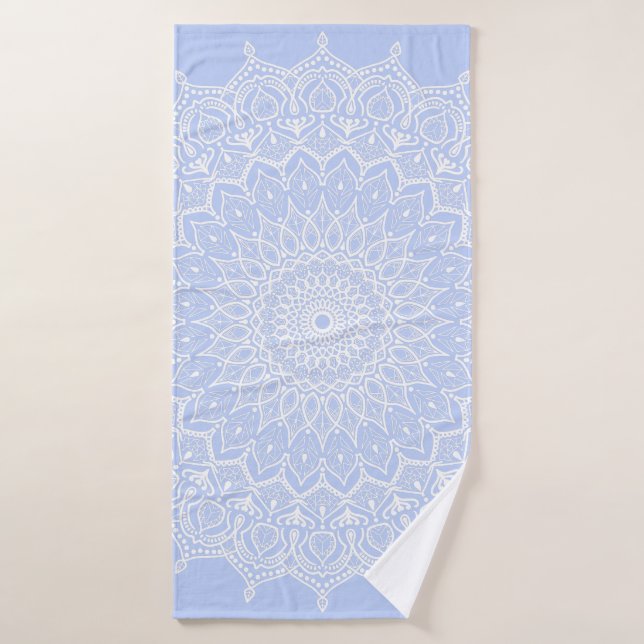 Periwinkle Mandala - Bora in Juniper Berry Bath Towel (Bath Towel)