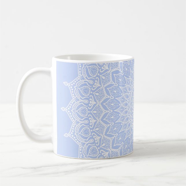 Periwinkle Mandala - Bora in Juniper Berry Coffee Mug (Left)