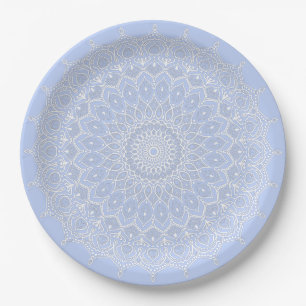 Periwinkle Mandala - Bora in Juniper Berry Paper Plate