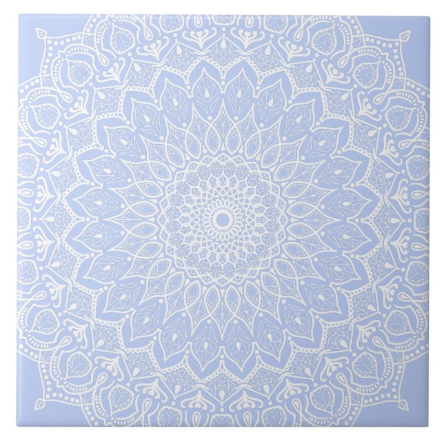 Periwinkle Mandala - Bora in Juniper Berry Tile (Front)