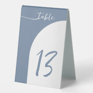 Periwinkle Minimalist Modern Arch Table Number