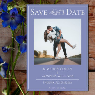 Periwinkle Modern Photo Save the Date