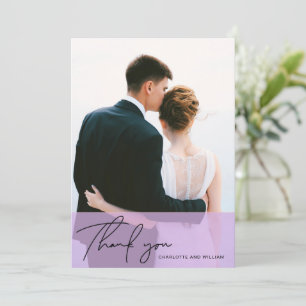 Periwinkle Opaque   Thank You Wedding Day Card