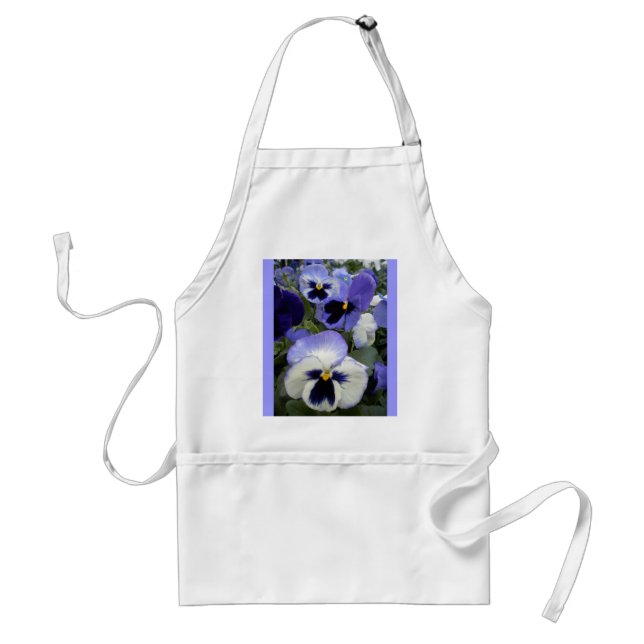 Periwinkle Pansies Apron (Front)