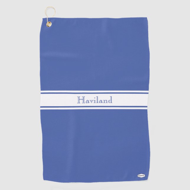 Periwinkle Personalised Golf Towel HAMbWG (Front)