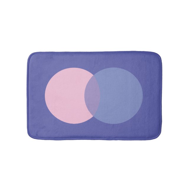 Periwinkle & Pink Bath Mat (Front)