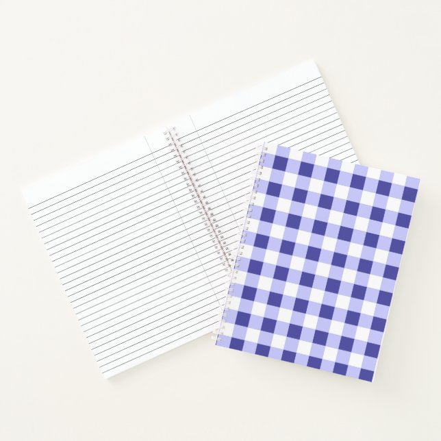 Periwinkle plaid notebook (Inside)