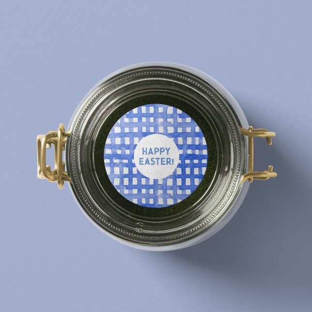 Periwinkle plaid pattern Easter Sticker (Creator Uploaded)