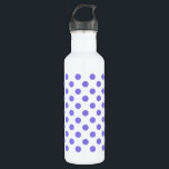 Periwinkle polka dots 710 ml water bottle<br><div class="desc">Periwinkle polka dots on white background</div>