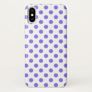 Periwinkle polka dots iPhone x case