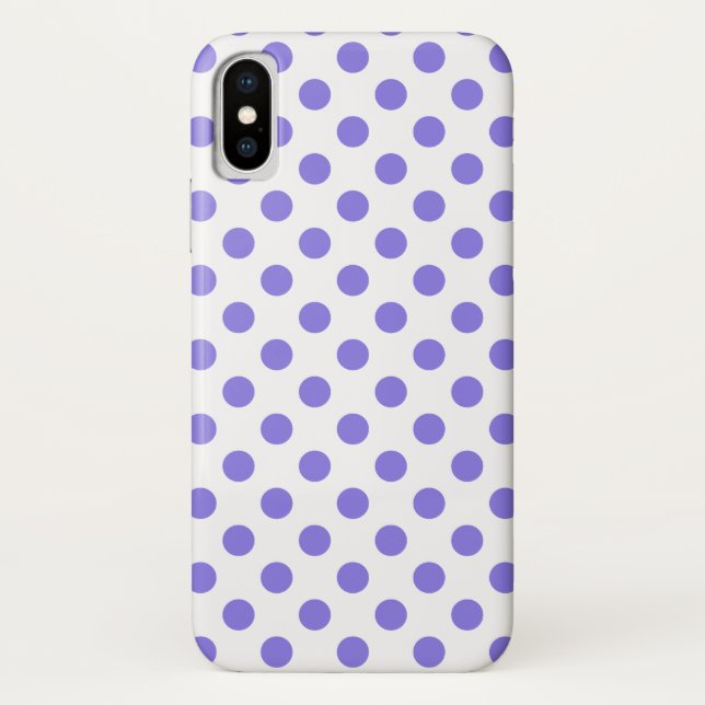 Periwinkle polka dots Case-Mate iPhone case (Back)