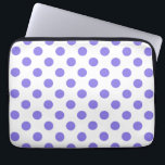 Periwinkle polka dots laptop sleeve<br><div class="desc">Periwinkle polka dots on white background</div>